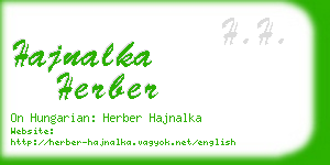 hajnalka herber business card